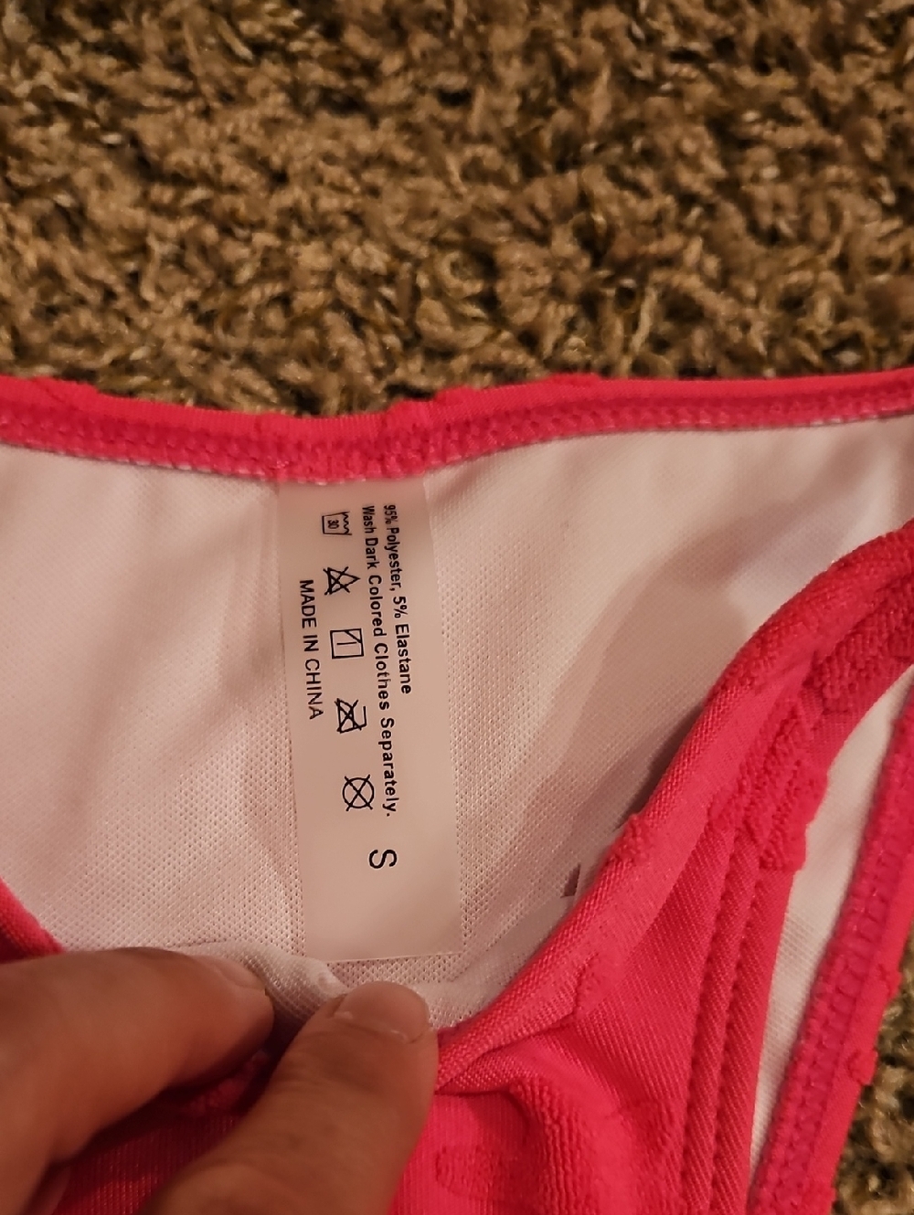 Hot Pink Triangle String Bikini Set - Picture 2 of 3